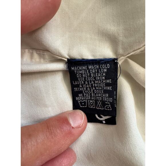 Billabong Hawaiian Print shirt size Large, Short Sleeves; Blue & white - Picture 10 of 10